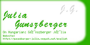 julia gunszberger business card